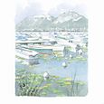 Collection "Annecy, ville et lac..." Port de plaisance St Jorrioz - Aquarelle 40x50 - 280 €