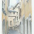 Collection "Chambéry" La rue basse du château - Aquarelle - VENDU