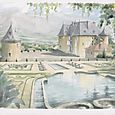 Collection "Grenoble" Le Château du Touvet - Aquarelle - VENDU